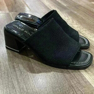 Donald Pliner Women’s Haze Black Mule Block Heel Sandal Size 7